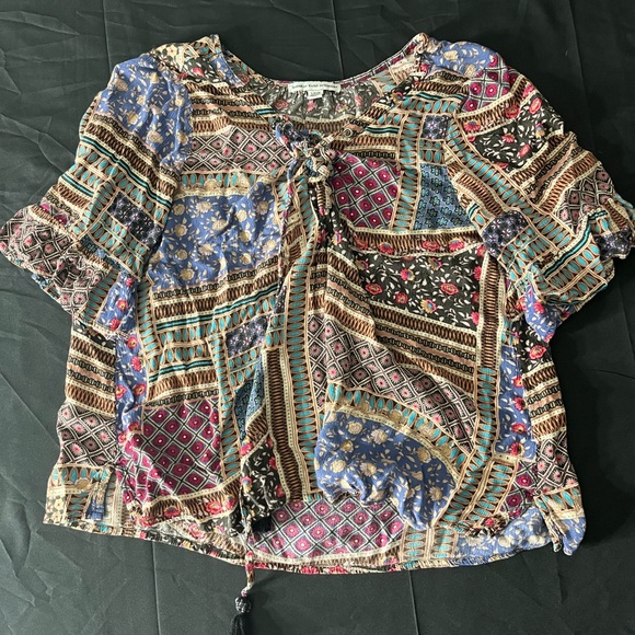 American Eagle Outfitters Tops - American Eagle Outfitters Floral Patchwork Blouse
